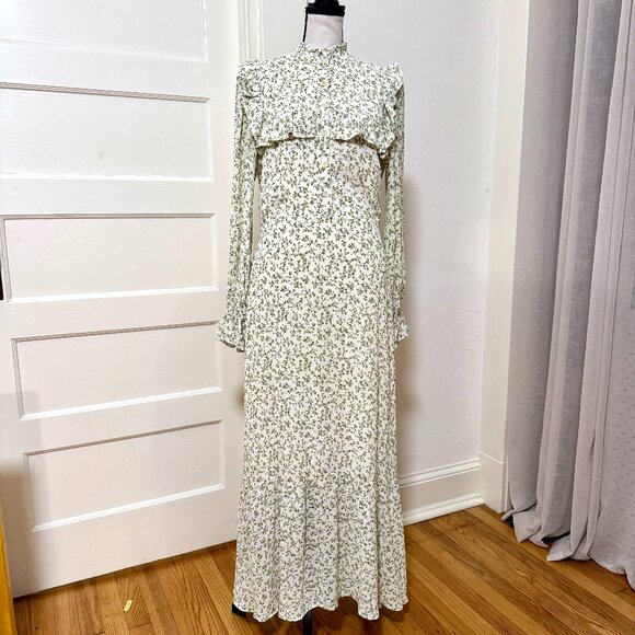 Reformation Hallie Ivy Maxi Dress - Size 8 - Picture 3 of 14